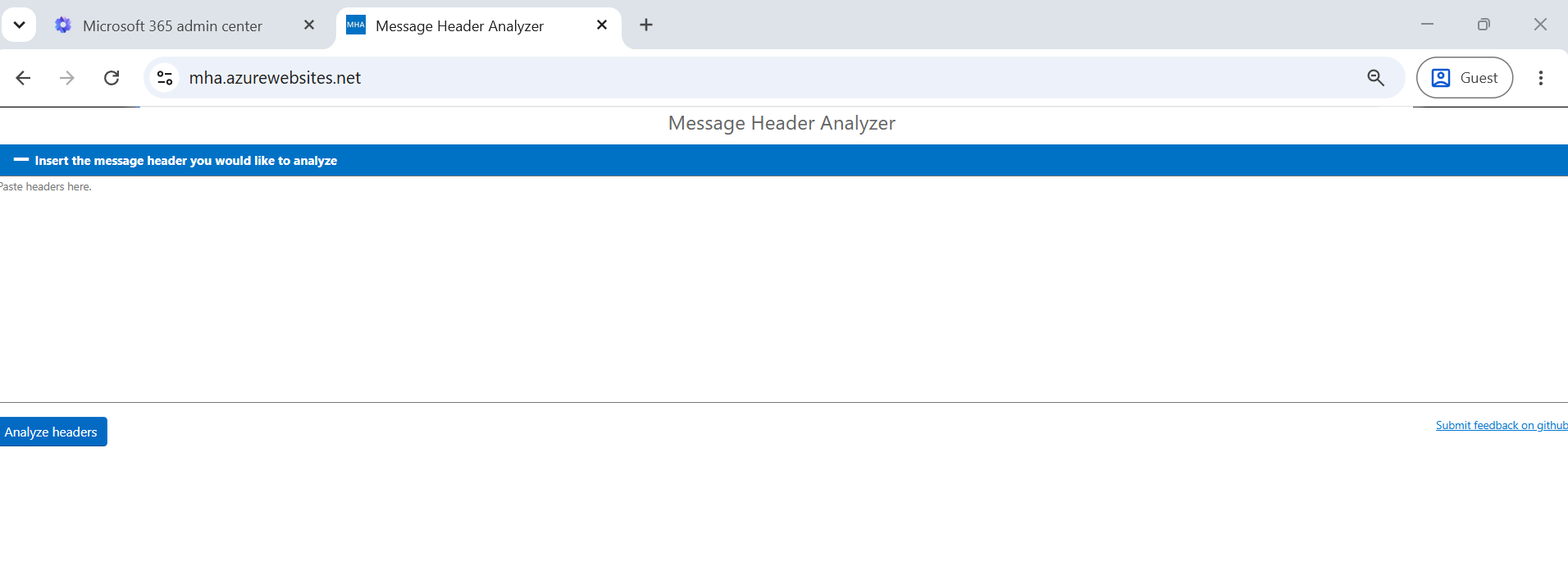 Message Header Analyzer