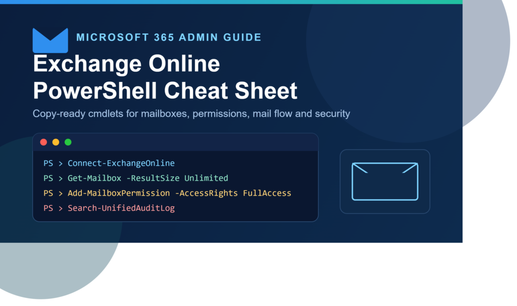Exchange Online PowerShell Cheat Sheet: Ultimate Admin Guide ...