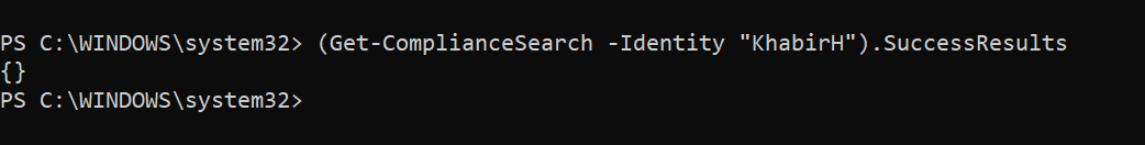Get Compliance Search Output Showing Blank Metadata